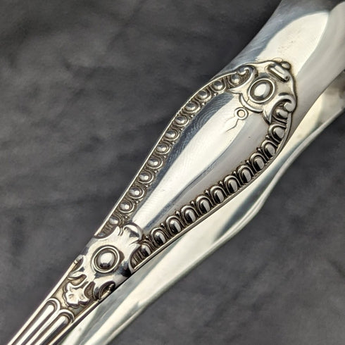 1864 British Antique Sterling Silver Sugar Tong Scotland
